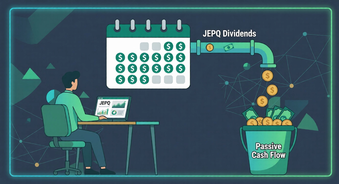 Concept Of High Monthly Passive Income Stream With Jepq Dividends